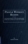 People Without Rights: An Interpretation of the Fundamentals of the Law of Slavery in the U.S. South by Andrew T. Fede