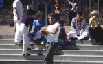 Students on the Student Center Steps, 1978 by Montclair State College