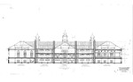 College Hall Architectural Drawing – Longitudinal Section