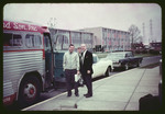 Bus Near Finley Hall, 1963 by Montclair State College