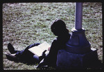 Student Studying on Campus, 1971 by Montclair State College
