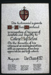 Testimonial to Dr. Alan Morehead, 1972 by Montclair State College