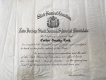 Evelyn Hock Diploma by New Jersey State Normal School at Montclair